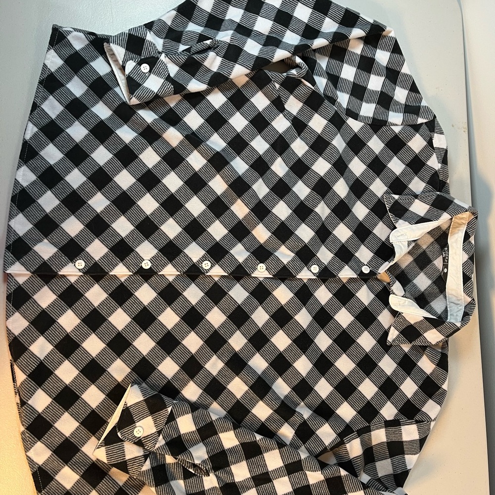 Riders by Lee Black and White Fleece Plaid Shirt - Picture 8 of 8